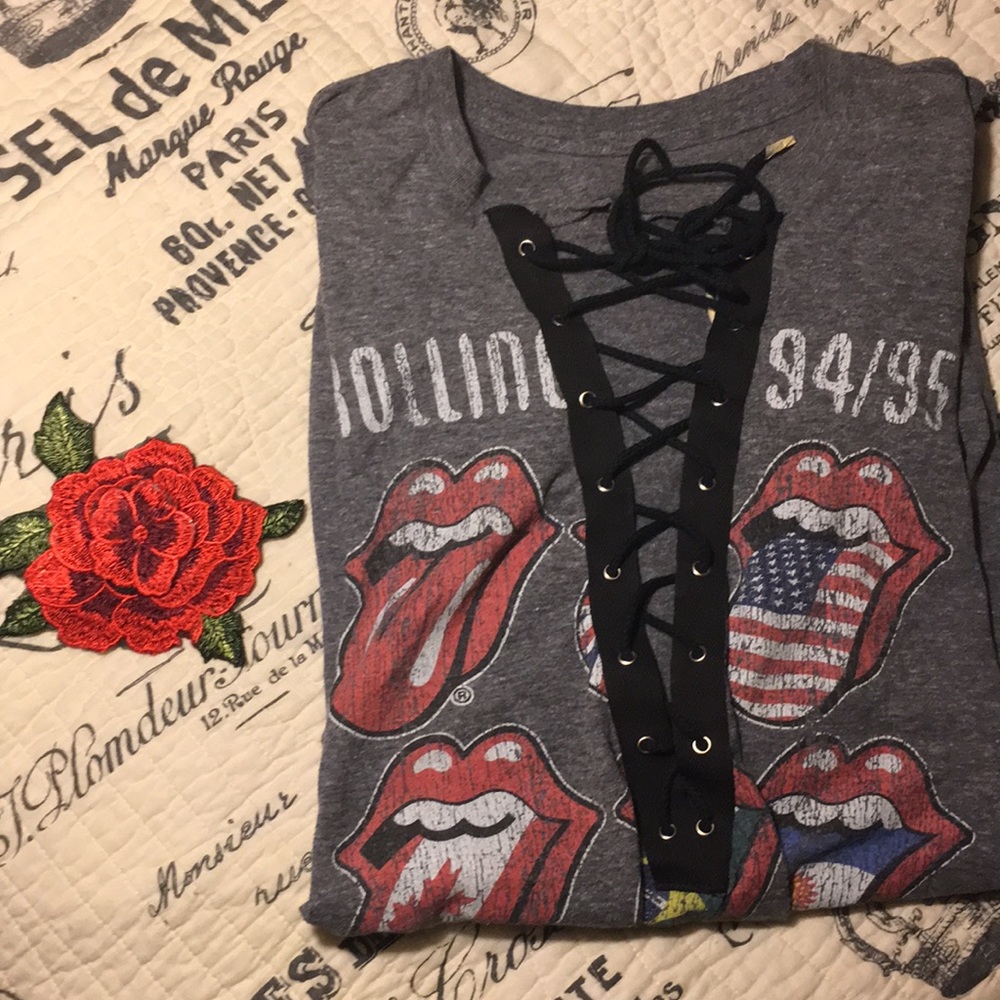 Upcycled Rolling Stones tshirt